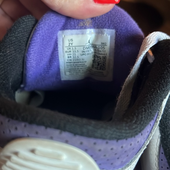 Purple Jordan’s. 2y big girls - Picture 3 of 4